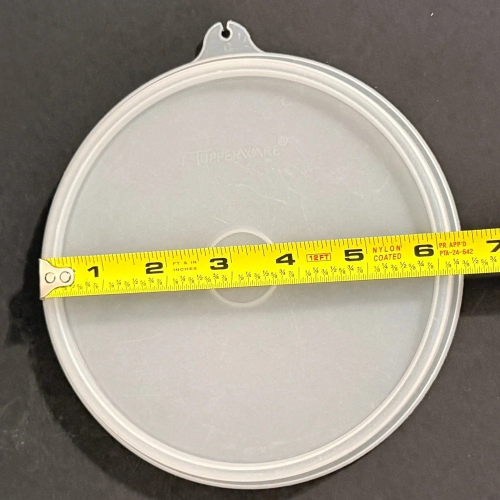 Tupperware Sheer Round Replacement Lid Seal 227-41 Vintage Made in USA 6.5 Inch